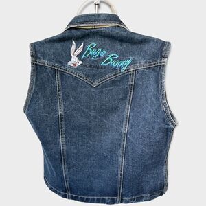 Bugs Bunny Sleeveless Denim Jacket, Size M - Blue Jeans